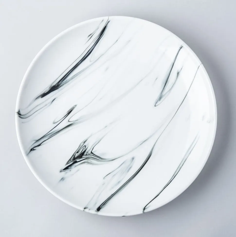 KSP Marble Porcelain Dinner Plate (White/Grey)
