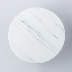 KSP Marble Porcelain Footed Cake Plate (White/Grey)