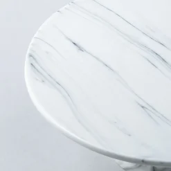 KSP Marble Porcelain Footed Cake Plate (White/Grey)