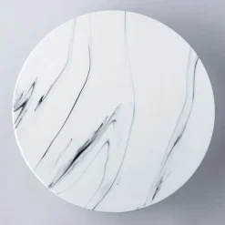 KSP Marble Porcelain Large Footed Cake Plate (White/Grey)