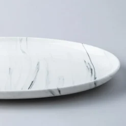 KSP Marble Porcelain Large Oval Platter (White/Grey)
