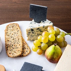 KSP Marble Turntable Cheese Board Combo - Set of 9 (White/Grey)