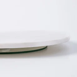 KSP Marble Turntable Cheese Board Combo - Set of 9 (White/Grey)