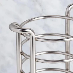 KSP Max Utensil Holder (Matte Nickel) 6.5" dia x 7.5" H