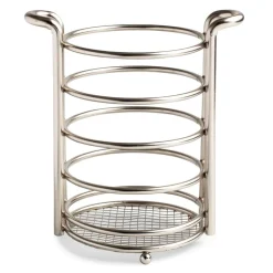 KSP Max Utensil Holder (Matte Nickel) 6.5" dia x 7.5" H