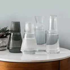 KSP Maya Bedside Water Carafe with Glass (Clear)