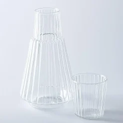 KSP Maya Bedside Water Carafe with Glass (Clear)