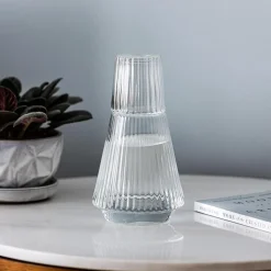 KSP Maya Bedside Water Carafe with Glass (Clear)