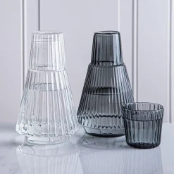 KSP Maya Bedside Water Carafe with Glass (Clear)