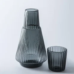KSP Maya Bedside Water Carafe with Glass (Smoke)