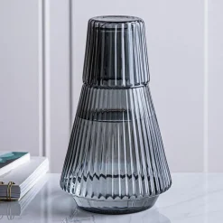 KSP Maya Bedside Water Carafe with Glass (Smoke)