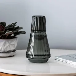 KSP Maya Bedside Water Carafe with Glass (Smoke)