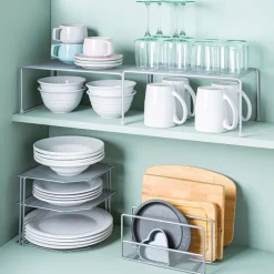 KSP Mesh Corner Shelf 2-Tier (Silver) 23 x 23 x 21.5 cm