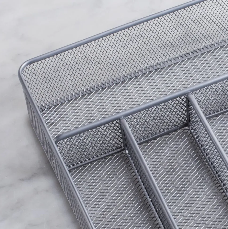 KSP Mesh Cutlery Tray - Small (Silver) 32 x 23.5 x 5 cm