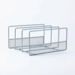 KSP Mesh Divided Pan-Board Rack (Silver) 25.5 x 22 x 13 cm