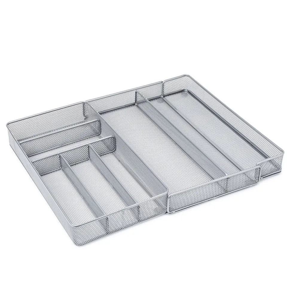 KSP Mesh Expandable Cutlery Tray (Silver) 28/47 x 40.5 x 5 cm