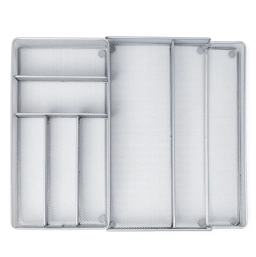 KSP Mesh Expandable Cutlery Tray (Silver) 28/47 x 40.5 x 5 cm