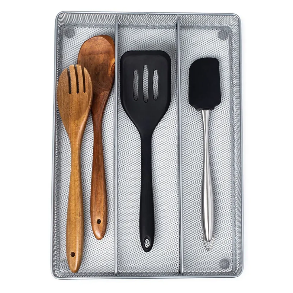 KSP Mesh Utensil Tray (Silver) 40 x 27.5 x 5 cm