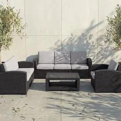 KSP Miami Chair with Cushion (Brown/Grey)