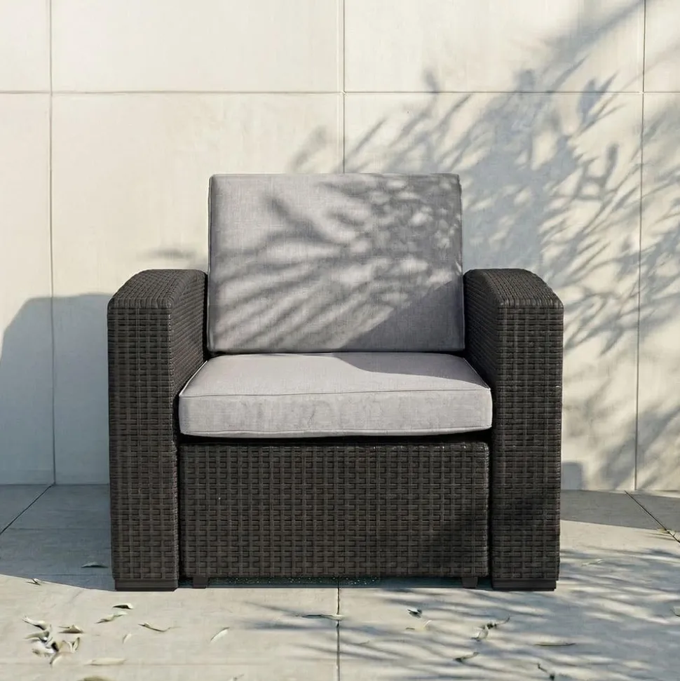 KSP Miami Chair with Cushion (Brown/Grey)