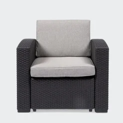 KSP Miami Chair with Cushion (Brown/Grey)