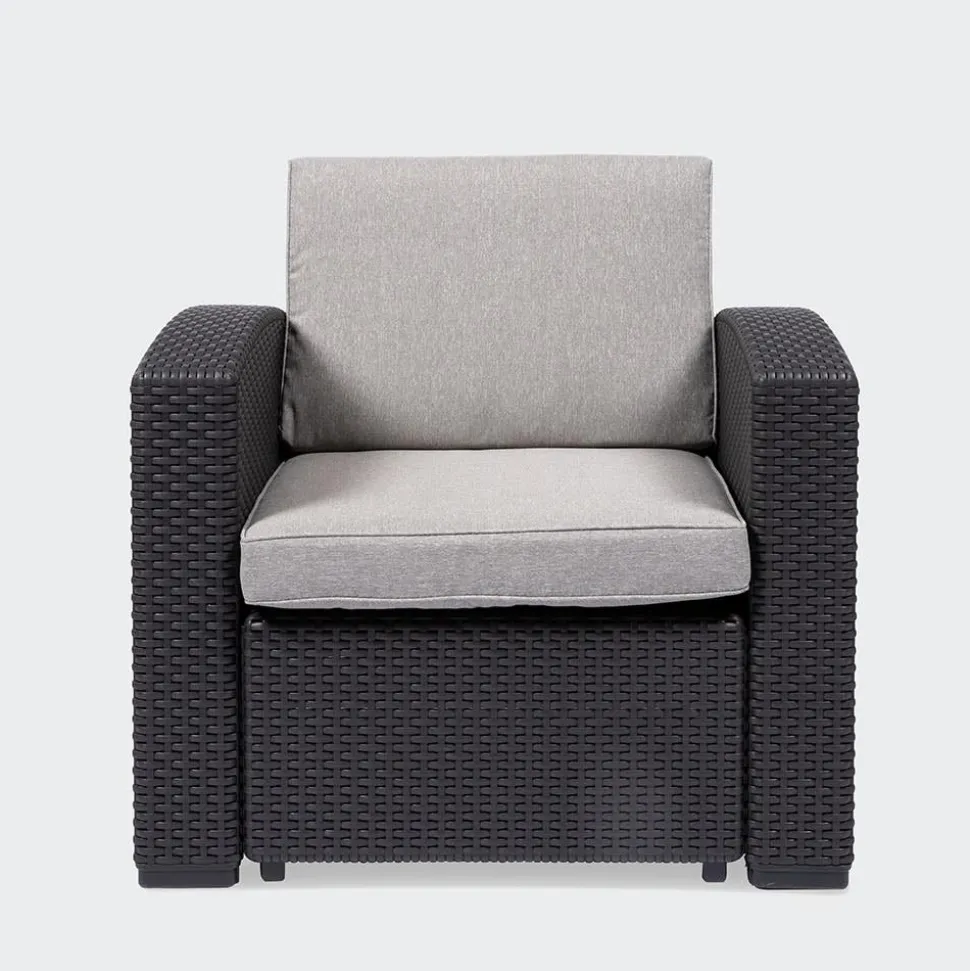 KSP Miami Chair with Cushion (Brown/Grey)