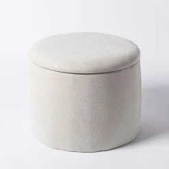 KSP Mia 'Oversized' Collapsible Chenille Ottoman (Oatmeal)