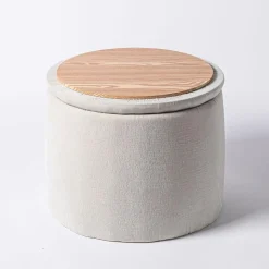 KSP Mia 'Oversized' Collapsible Chenille Ottoman (Oatmeal)