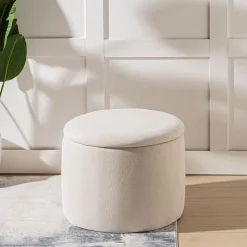 KSP Mia 'Oversized' Collapsible Chenille Ottoman (Oatmeal)
