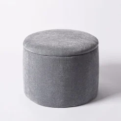 KSP Mia 'Oversized' Collapsible Chenille Ottoman (Grey)