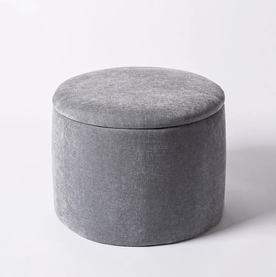 KSP Mia 'Oversized' Collapsible Chenille Ottoman (Grey)