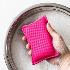 KSP Mighty Sponge Non-Scratch Cleaning Scrubby (Magenta)