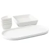 KSP Modular 'Oval' Porcelain Entertainment Pack - Set of 6 (White)