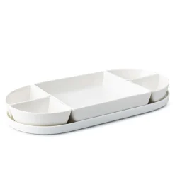KSP Modular 'Oval' Porcelain Entertainment Pack - Set of 6 (White)