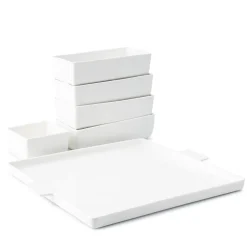 KSP Modular 'Square' Porcelain Entertainment Pack - Set of 6 (White)