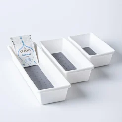 KSP Neat + Tidy Drawer Organizer Bin Narrow - Set of 3