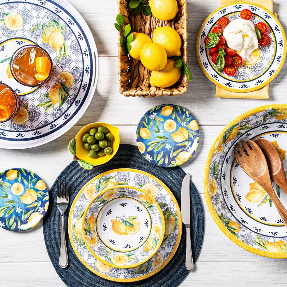 KSP Nibble 'Capri' Melamine Tidbit Plate - Set of 4