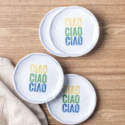 KSP Nibble Melamine Tidbit Plate 6" Dia. - Set of 4
