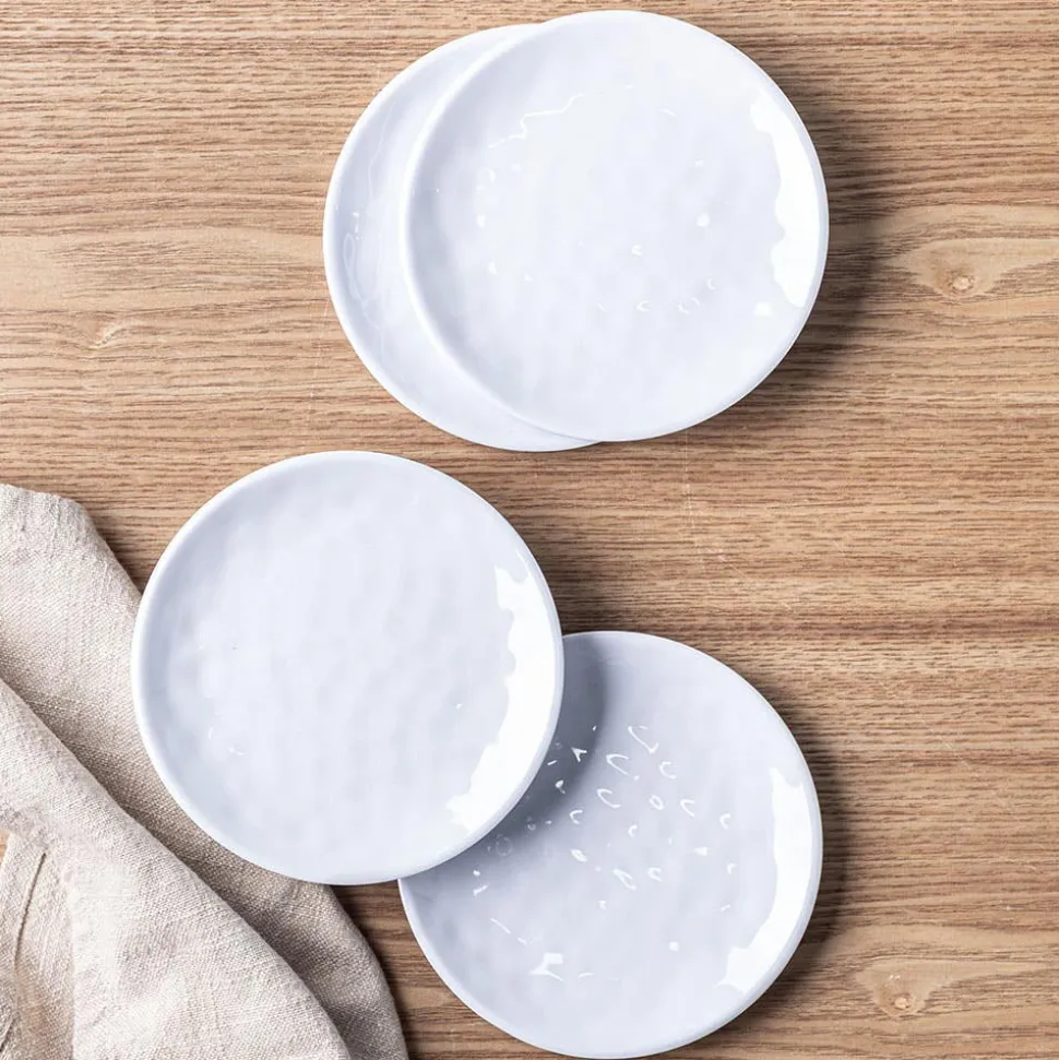 KSP Nibble Melamine Tidbit Plate 6" dia. - Set of 4 1
