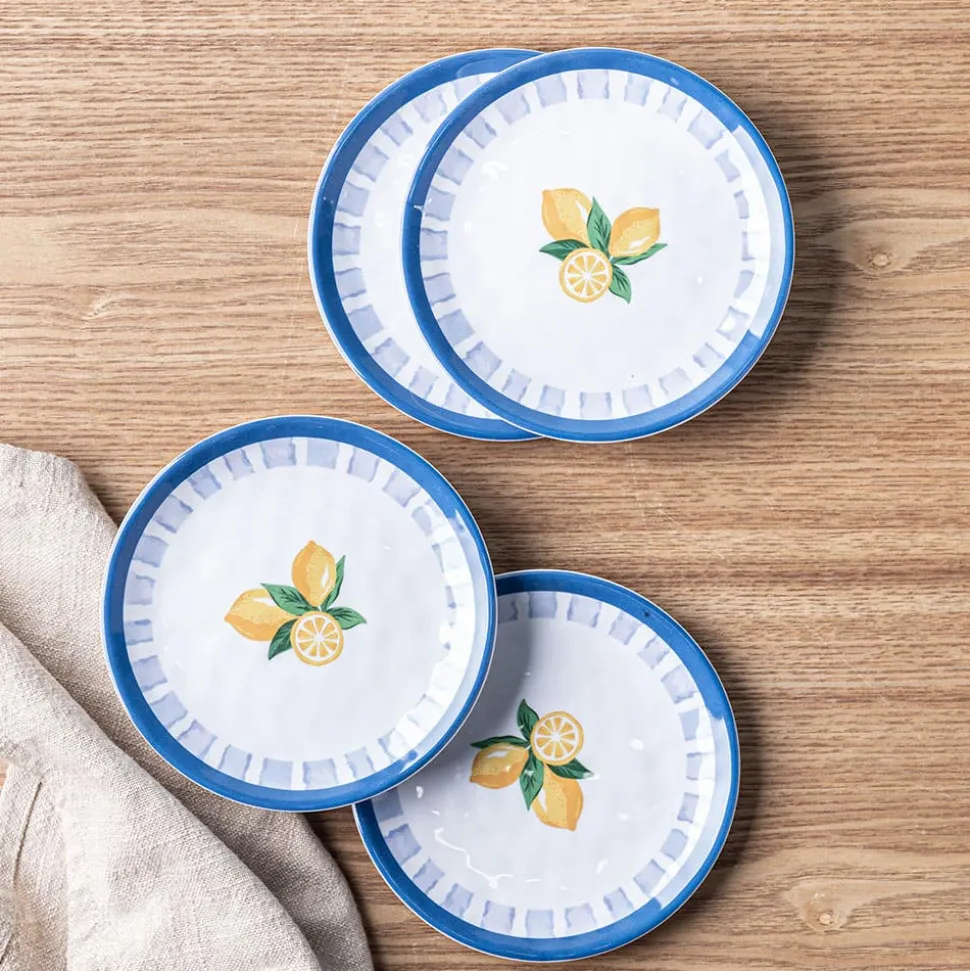 KSP Nibble 'Ravello' Melamine Tidbit Plate 6" dia. - Set of 4