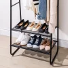 KSP Noir Garment Rack with 2 Shelves (Black)