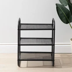 KSP Noir 3-Tier Shoe Rack 43 x 30 x 55cm (Black)