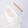 KSP Nova Dish Rack with Bamboo Handles (White/Natural)