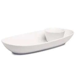 KSP Nuevo Porcelain Oval Chip and Dip - Set of 2