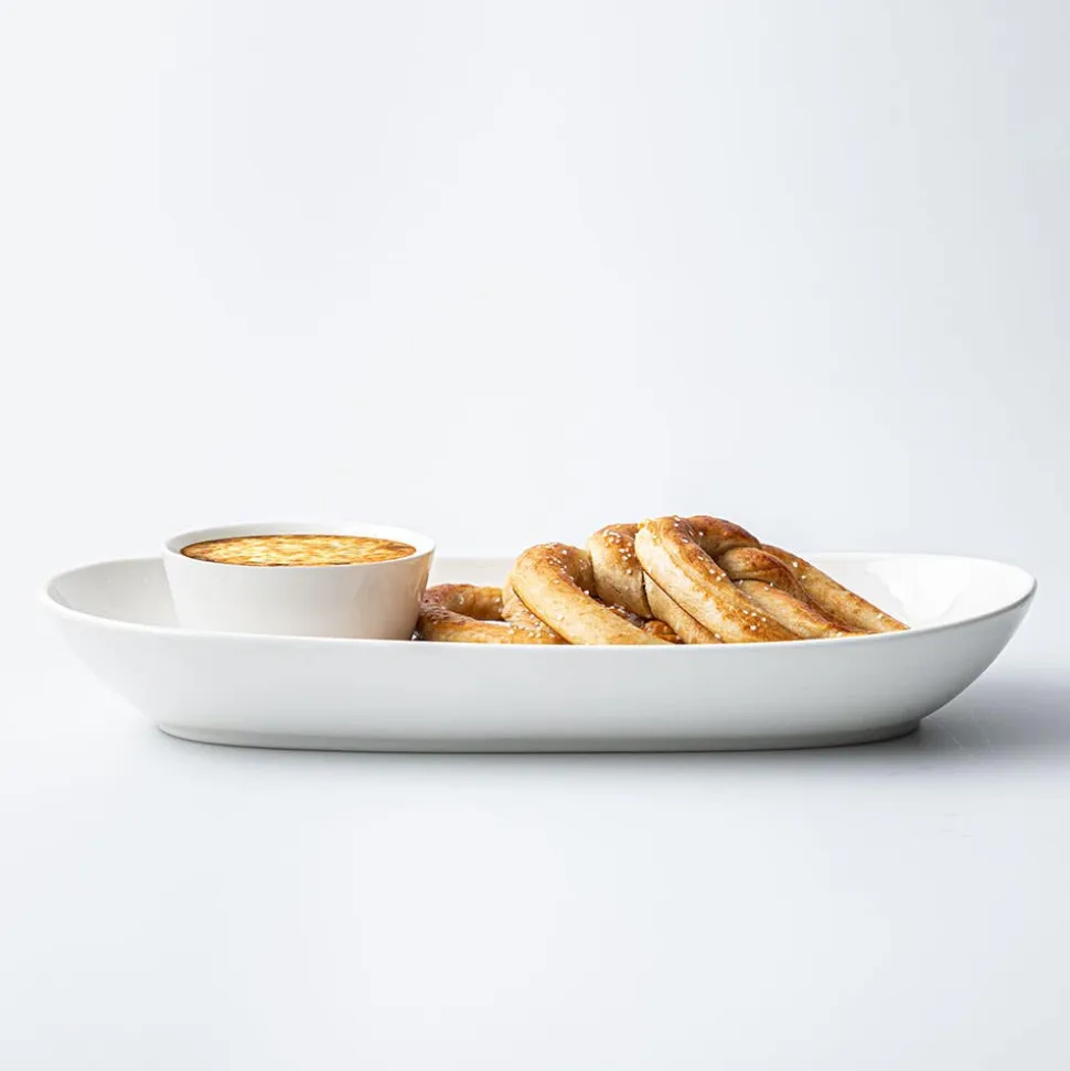 KSP Nuevo Porcelain Oval Chip and Dip - Set of 2