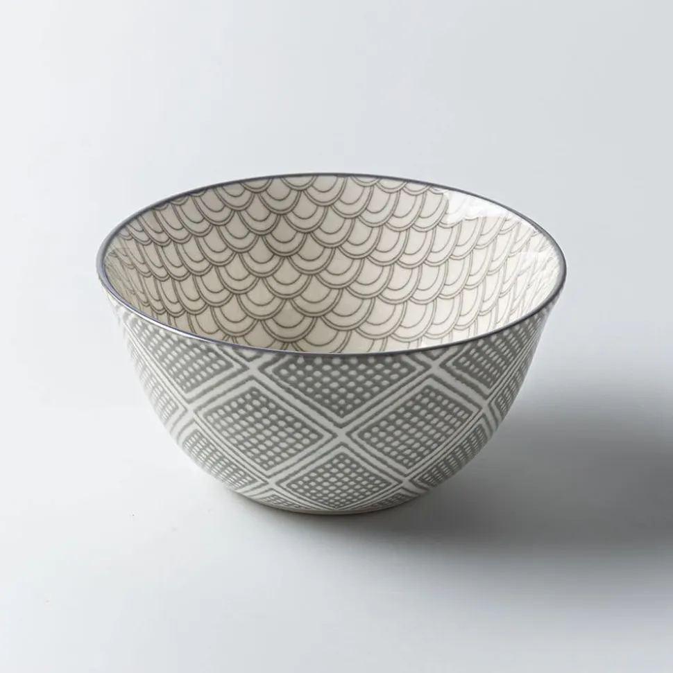 KSP Oishi 'Assorted' Stoneware Bowl - Set of 4 (Grey)