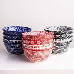 KSP Oishi 'Assorted' Stoneware Bowl - Set of 4 (Black)
