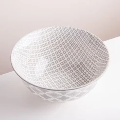 KSP Oishi 'Diamond' Stoneware Bowl - Medium (Grey)