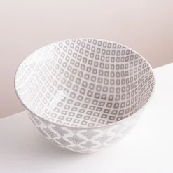 KSP Oishi 'Diamond' Stoneware Bowl - Small (Grey)