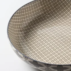 KSP Oishi 'Diamond' Stoneware Low Bowl (Grey)